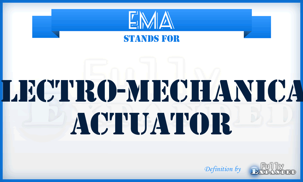 EMA - Electro-Mechanical Actuator