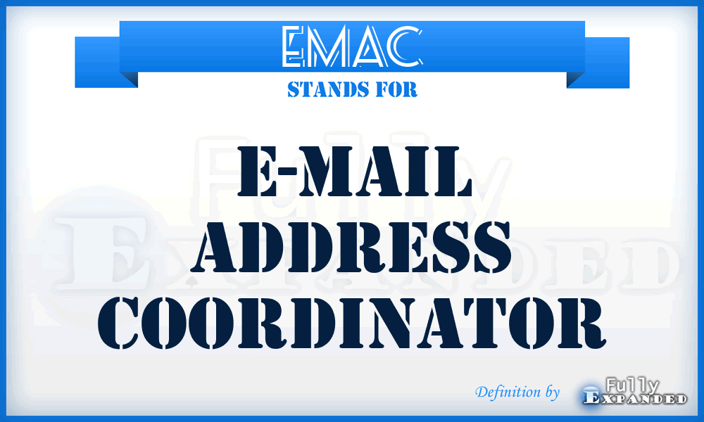 EMAC - E-Mail Address Coordinator