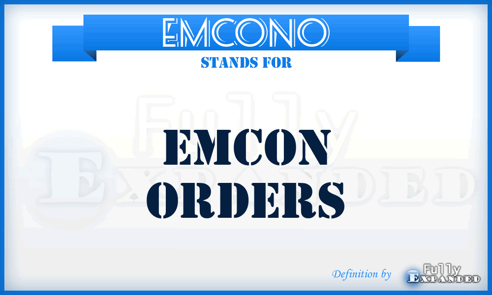 EMCONO - EMCON Orders