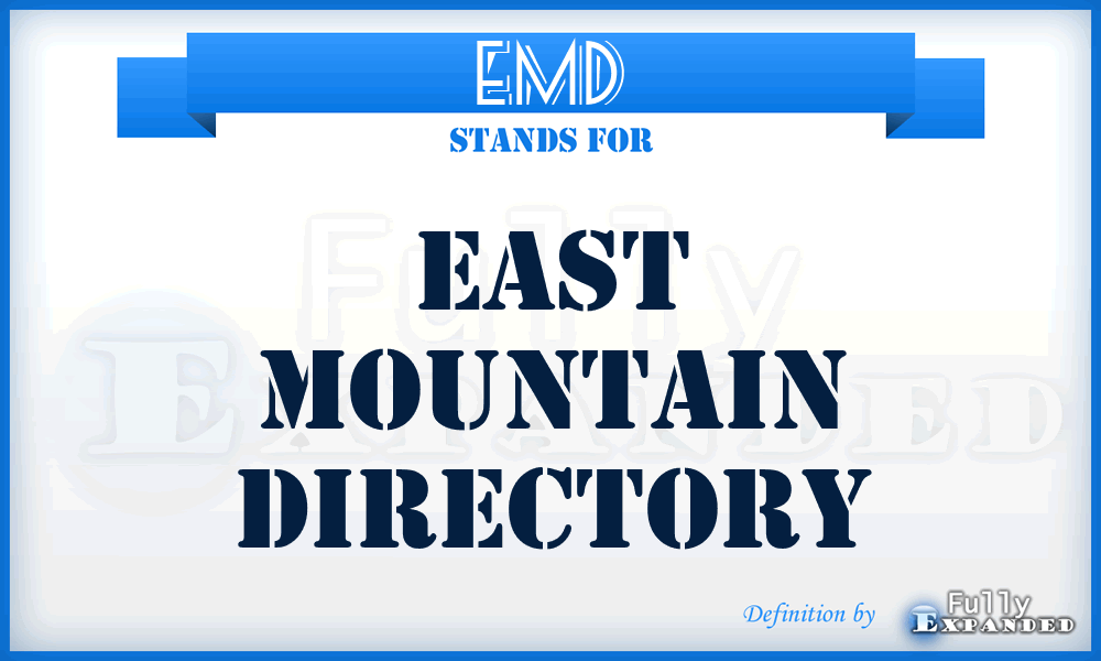 EMD - East Mountain Directory