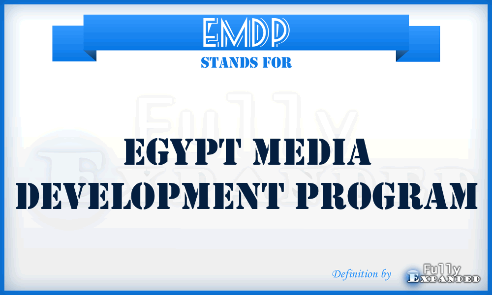 EMDP - Egypt Media Development Program