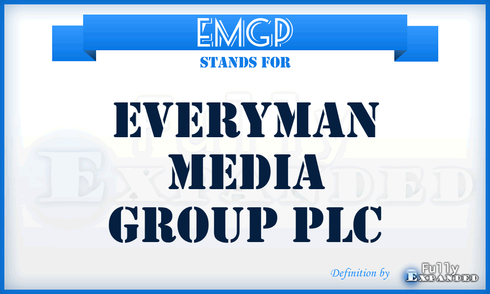 EMGP - Everyman Media Group PLC