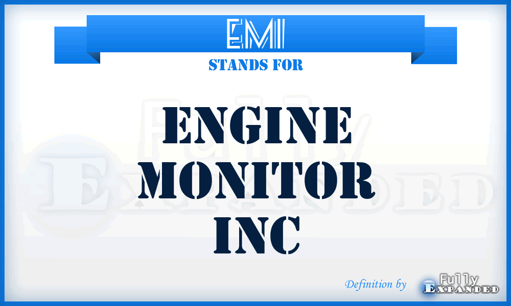 EMI - Engine Monitor Inc