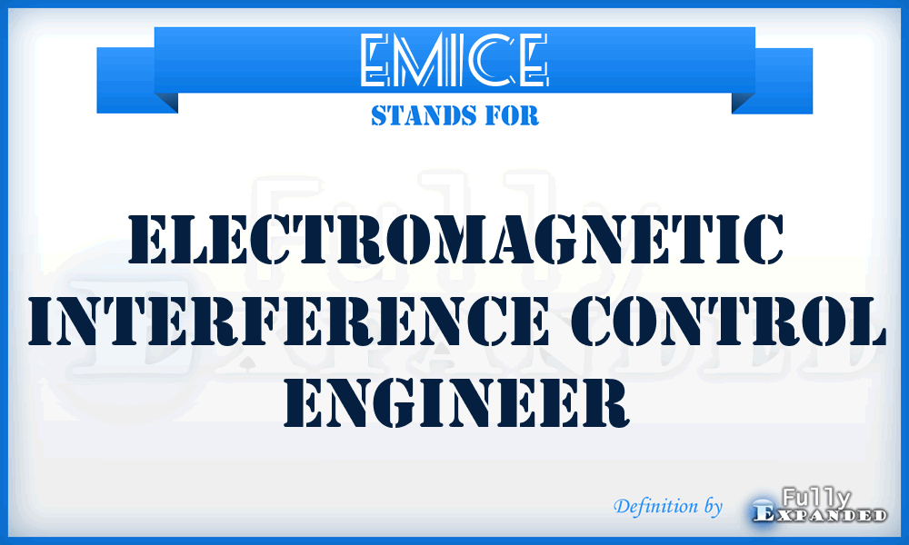 EMICE - electromagnetic interference control engineer