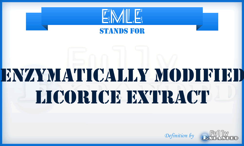 EMLE - Enzymatically Modified Licorice Extract