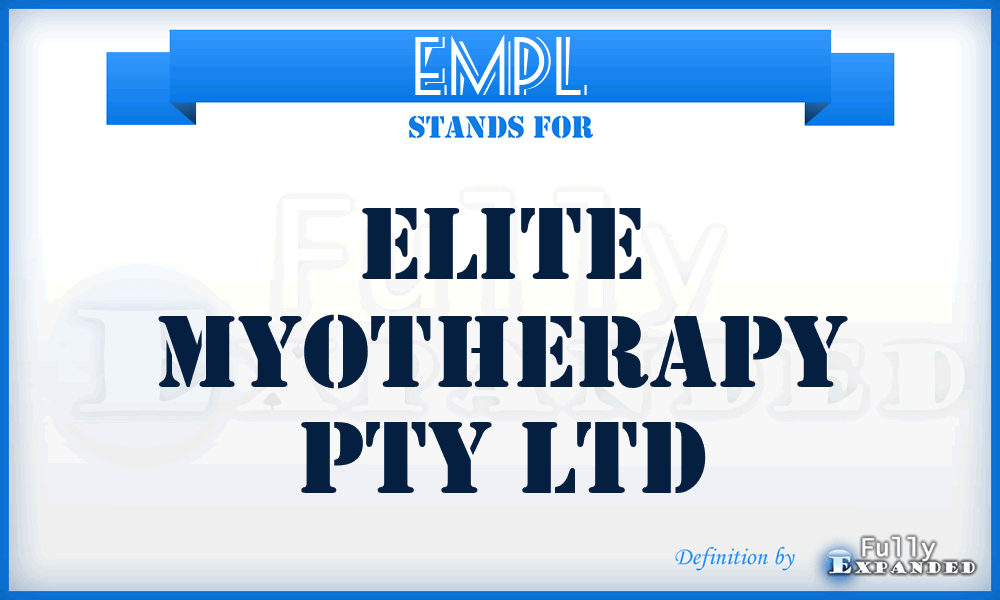 EMPL - Elite Myotherapy Pty Ltd