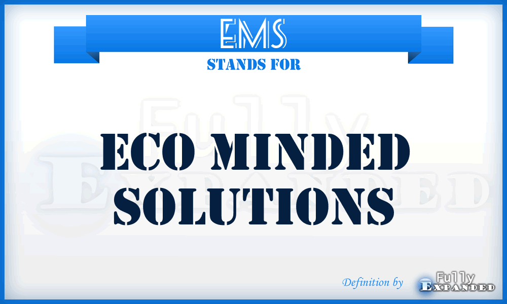 EMS - Eco Minded Solutions