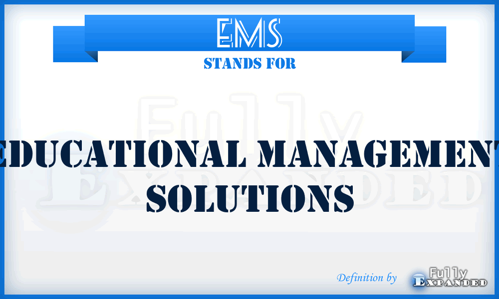 EMS - Educational Management Solutions