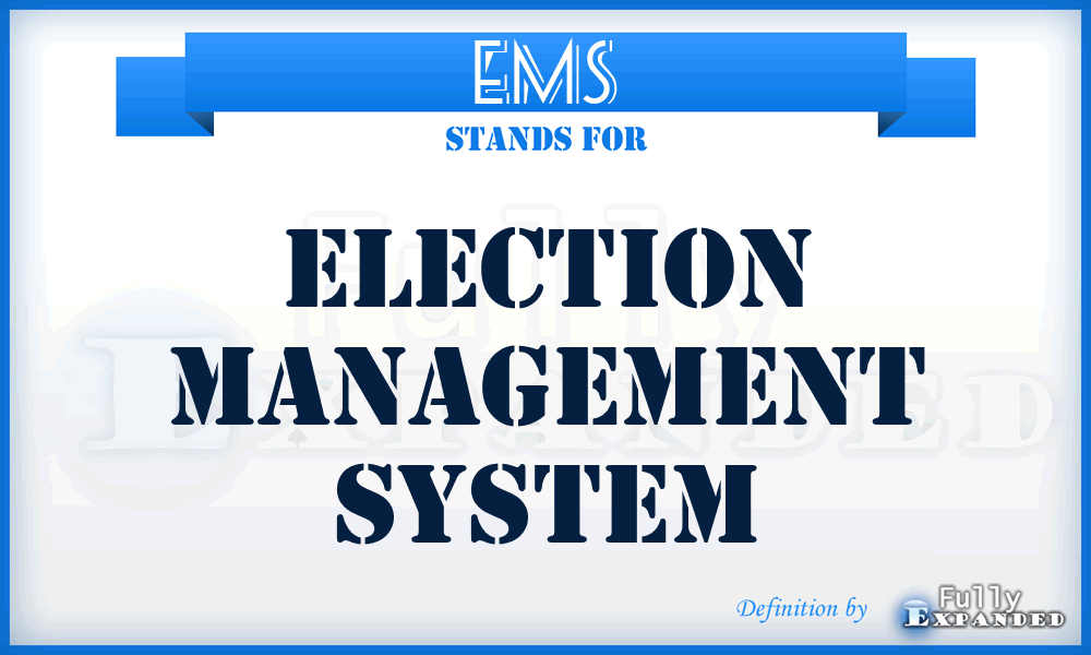 EMS - Election Management System