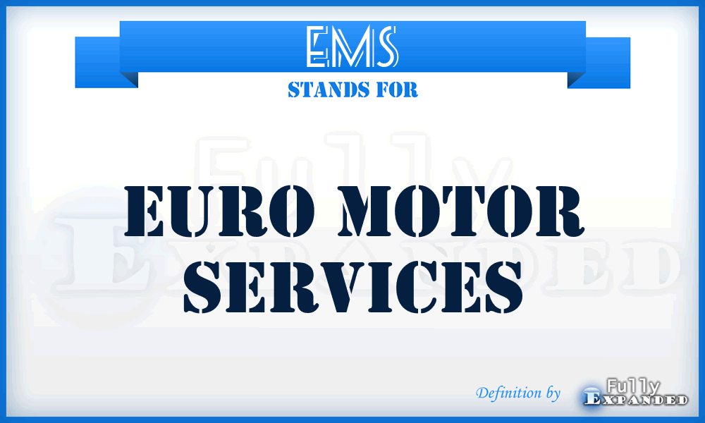 EMS - Euro Motor Services