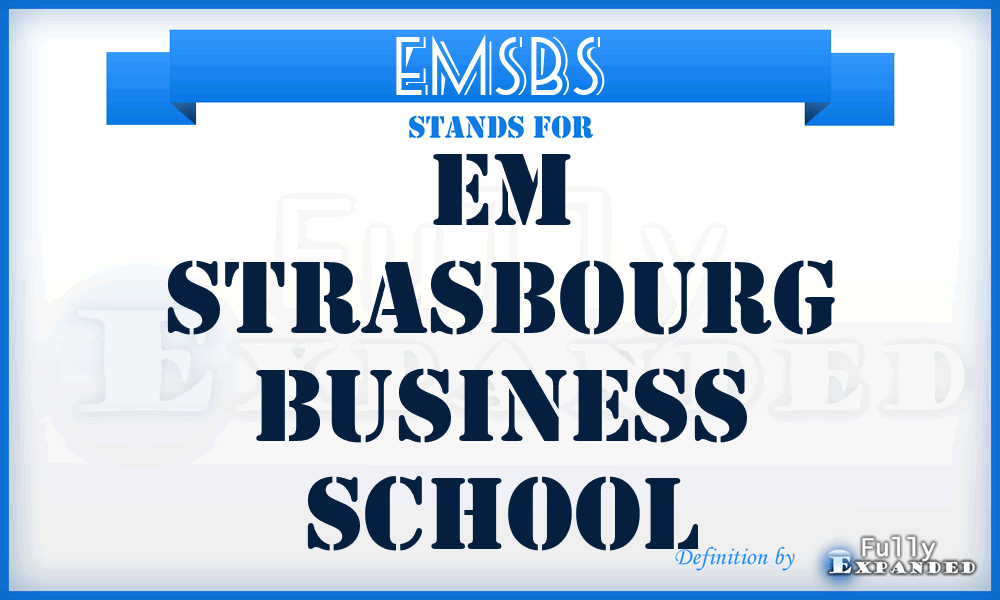 EMSBS - EM Strasbourg Business School