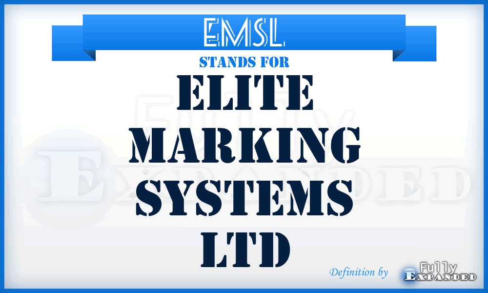 EMSL - Elite Marking Systems Ltd