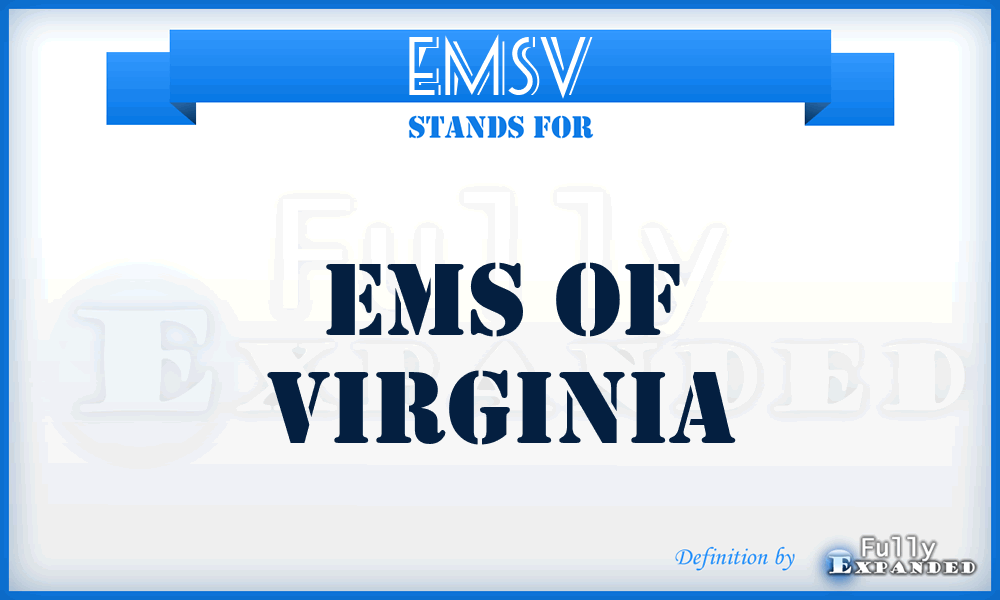 EMSV - EMS of Virginia