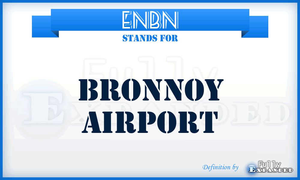 ENBN - Bronnoy airport