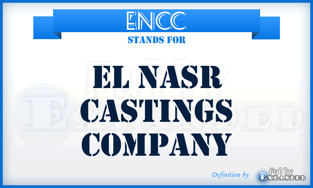 ENCC - El Nasr Castings Company