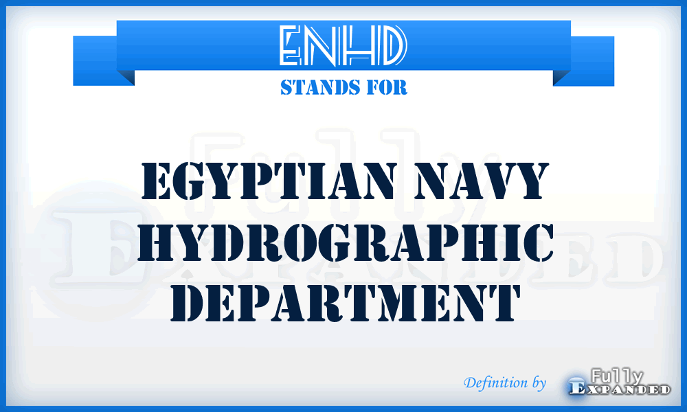 ENHD - Egyptian Navy Hydrographic Department