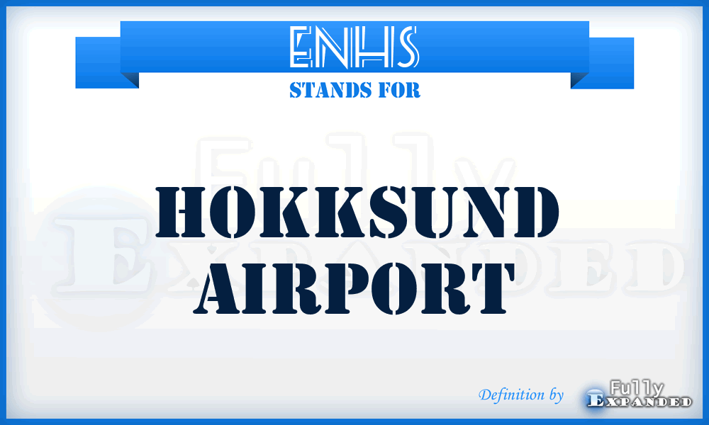 ENHS - Hokksund airport