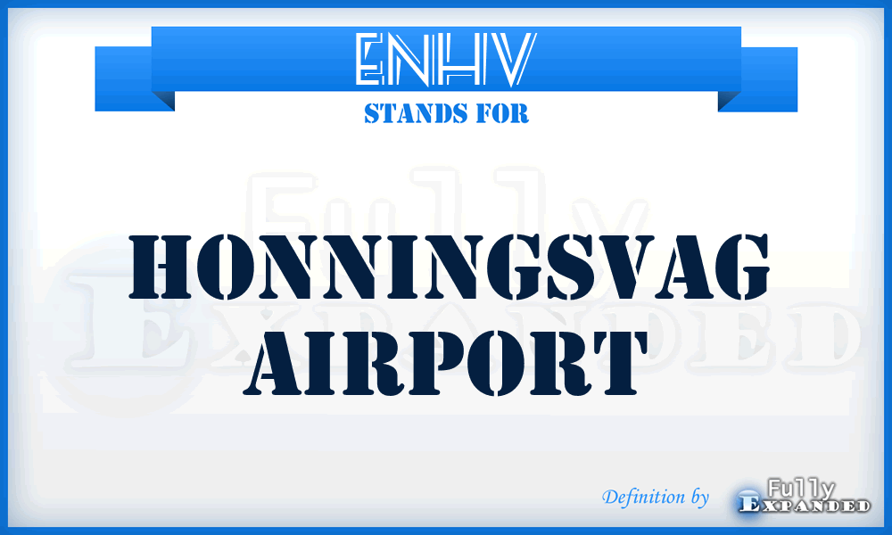 ENHV - Honningsvag airport