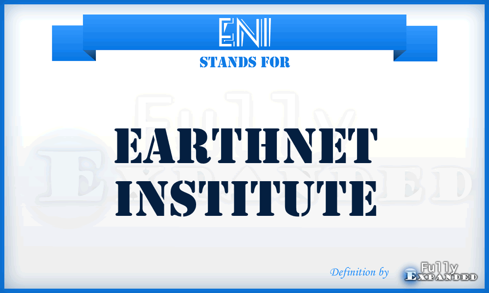 ENI - EarthNet Institute