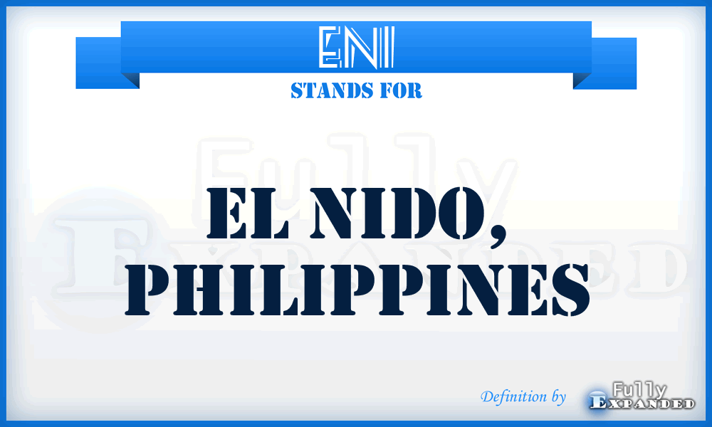 ENI - El Nido, Philippines