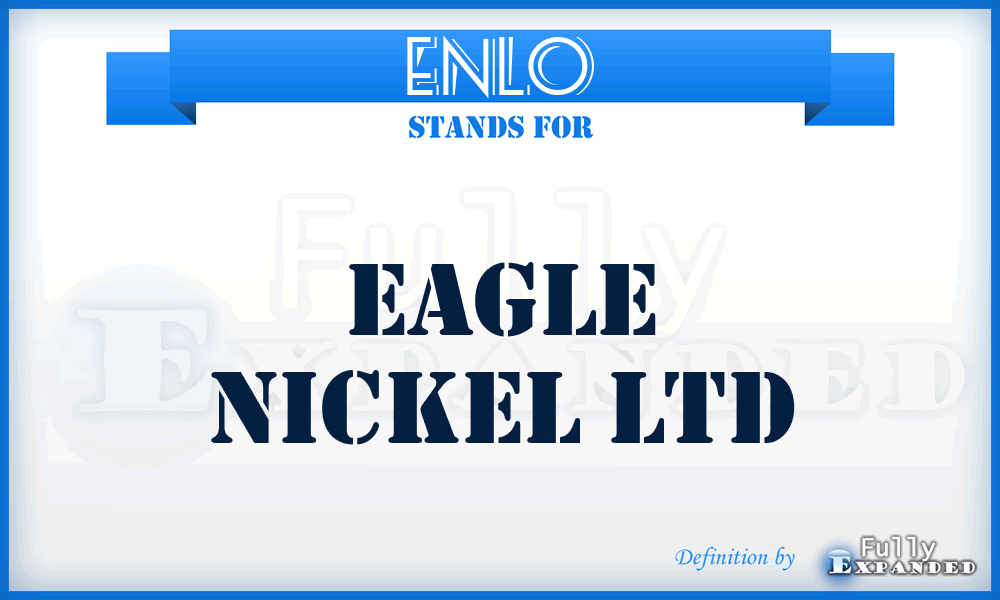 ENLO - Eagle Nickel Ltd