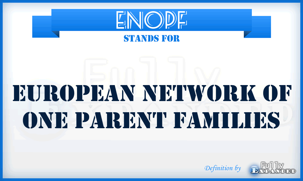 ENOPF - European Network of One Parent Families