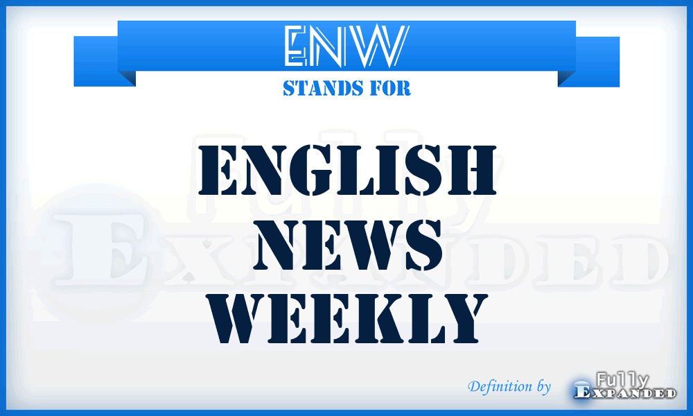ENW - English News Weekly