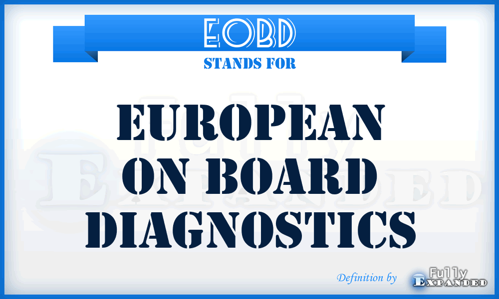 EOBD - European On Board Diagnostics