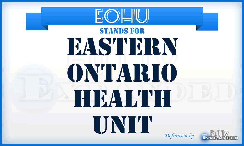 EOHU - Eastern Ontario Health Unit