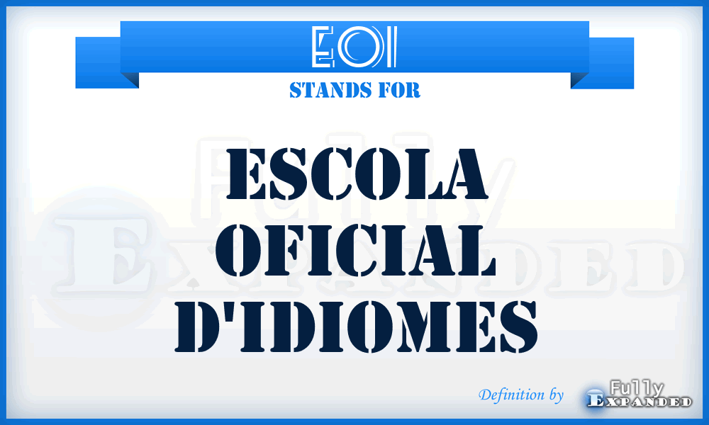 EOI - Escola Oficial d'Idiomes