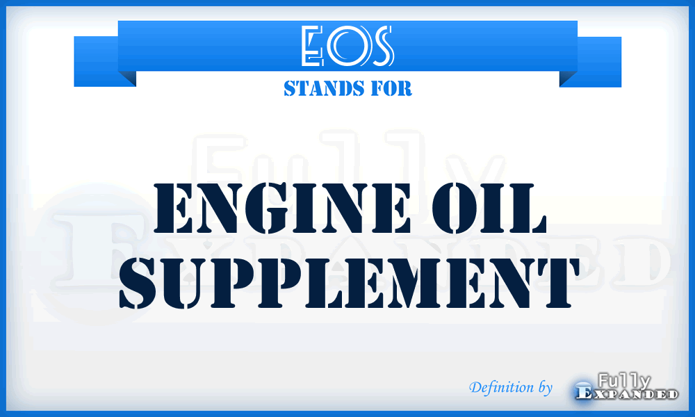 EOS - Engine Oil Supplement