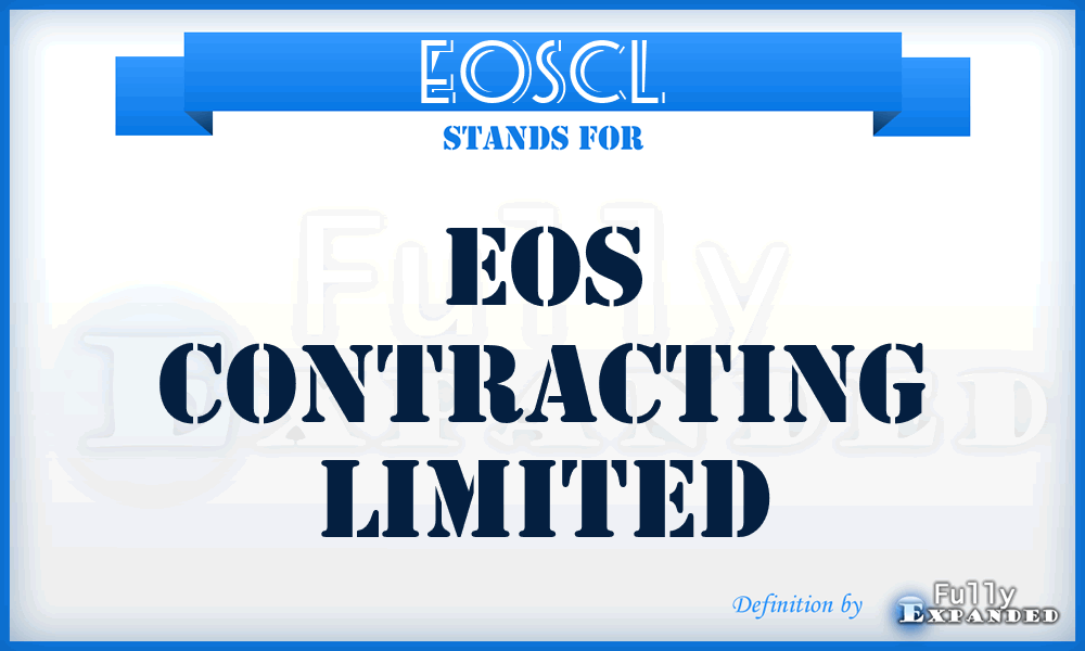 EOSCL - EOS Contracting Limited