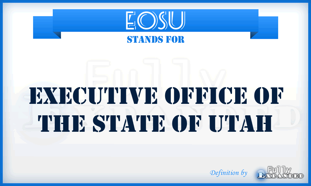 EOSU - Executive Office of the State of Utah