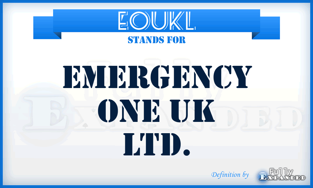EOUKL - Emergency One UK Ltd.