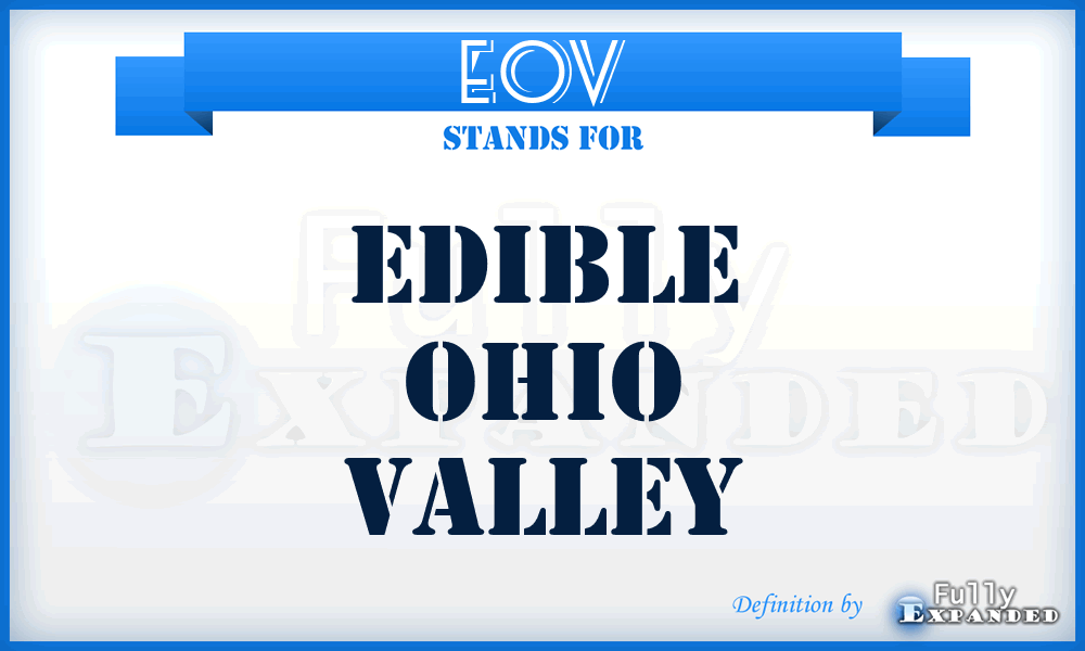 EOV - Edible Ohio Valley