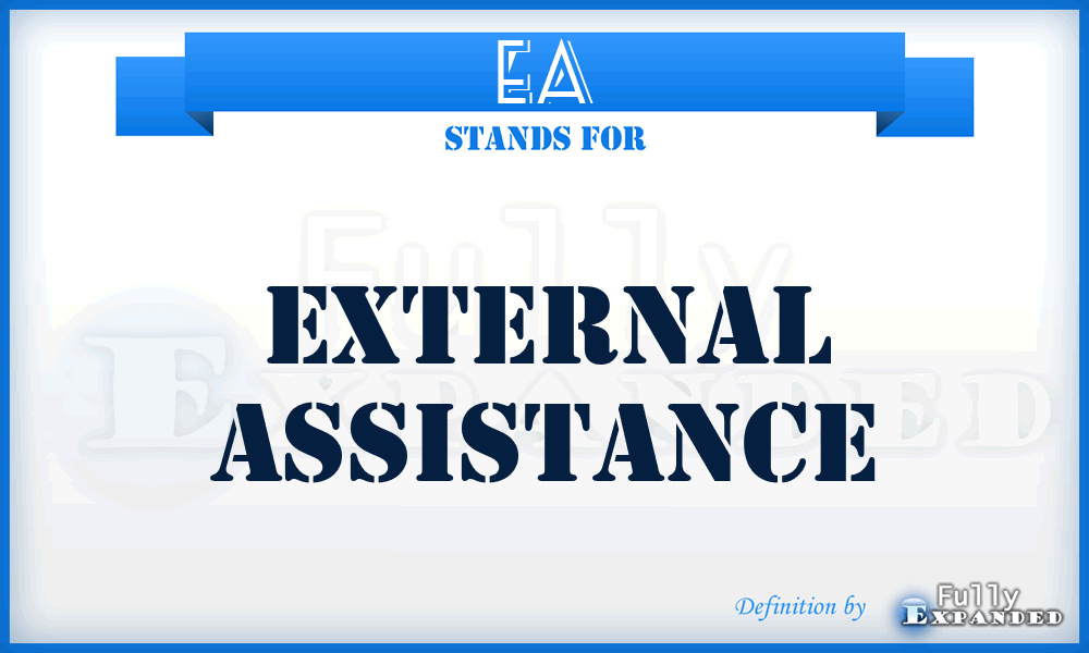 EA - External Assistance