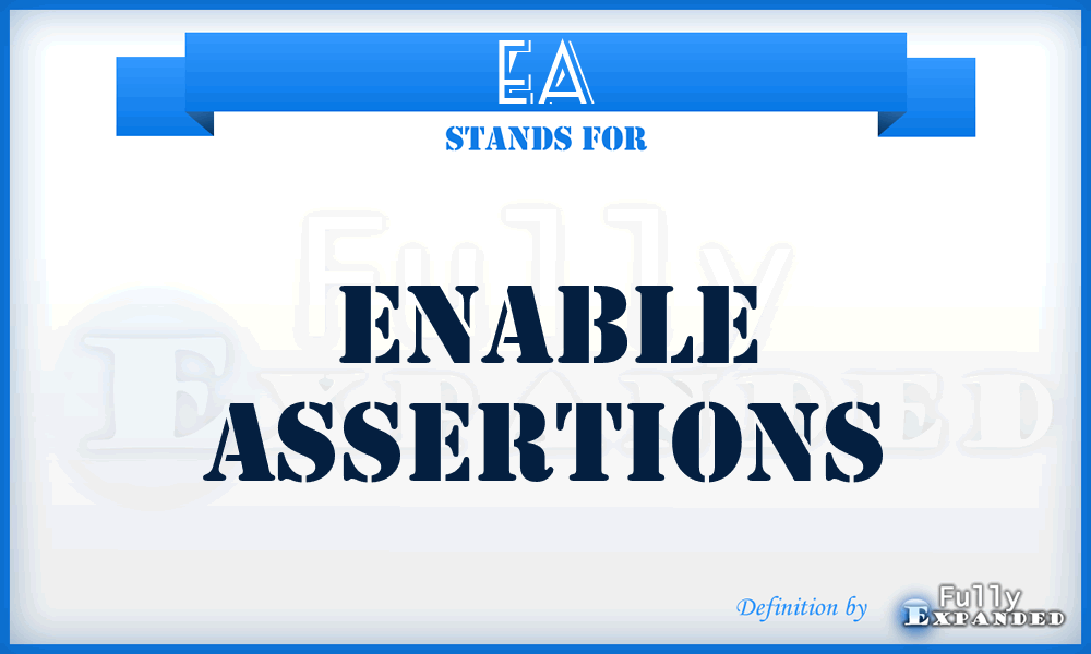 EA - Enable Assertions