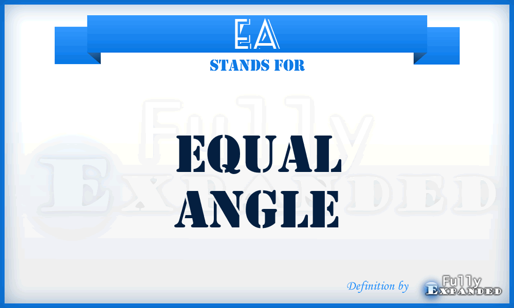 EA - Equal Angle