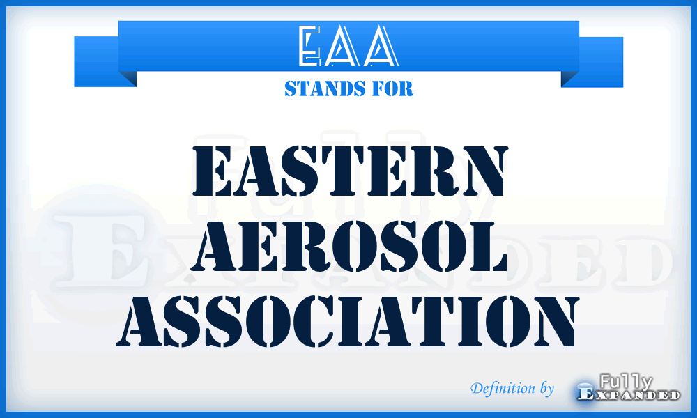 EAA - Eastern Aerosol Association