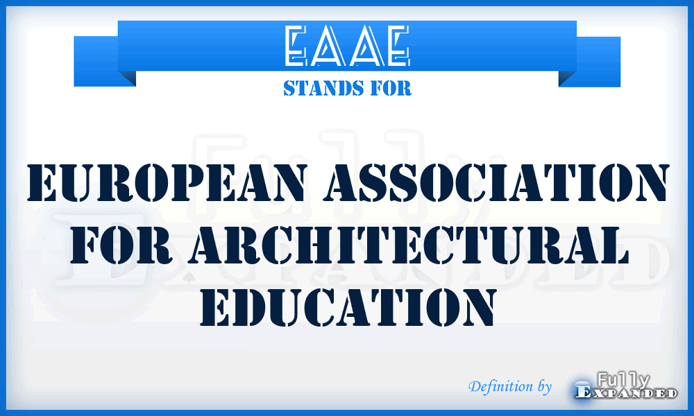 EAAE - European Association for Architectural Education