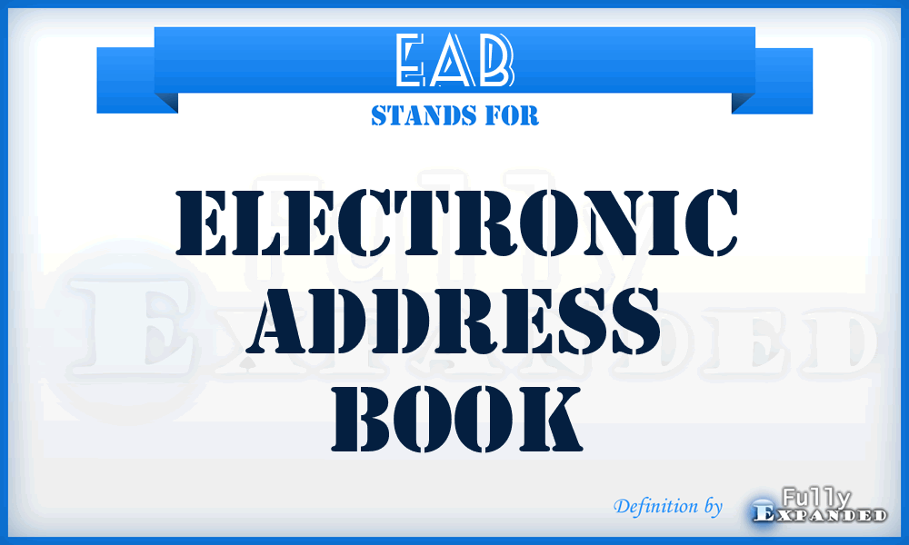 EAB - Electronic Address Book