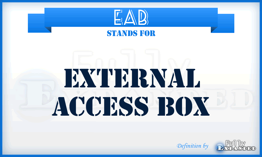 EAB - external access box