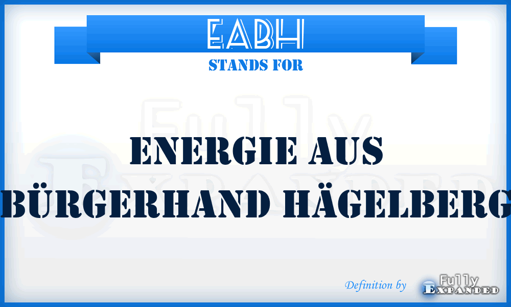 EABH - Energie aus Bürgerhand Hägelberg