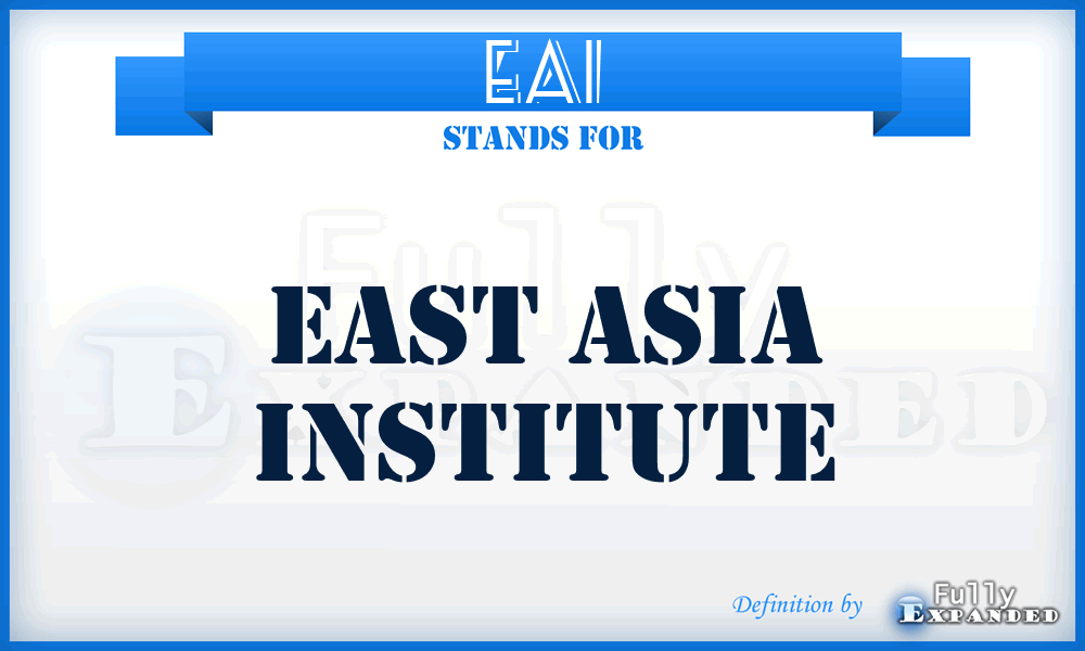 EAI - East Asia Institute