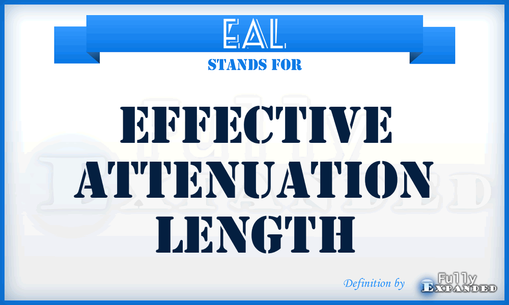 EAL - effective attenuation length