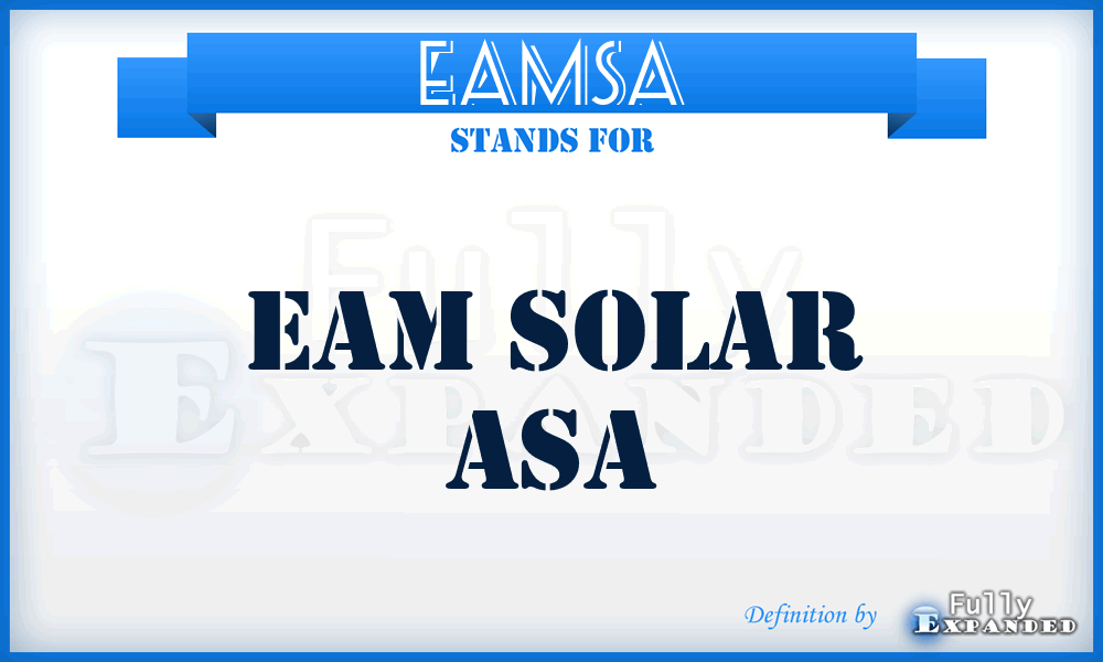 EAMSA - EAM Solar Asa