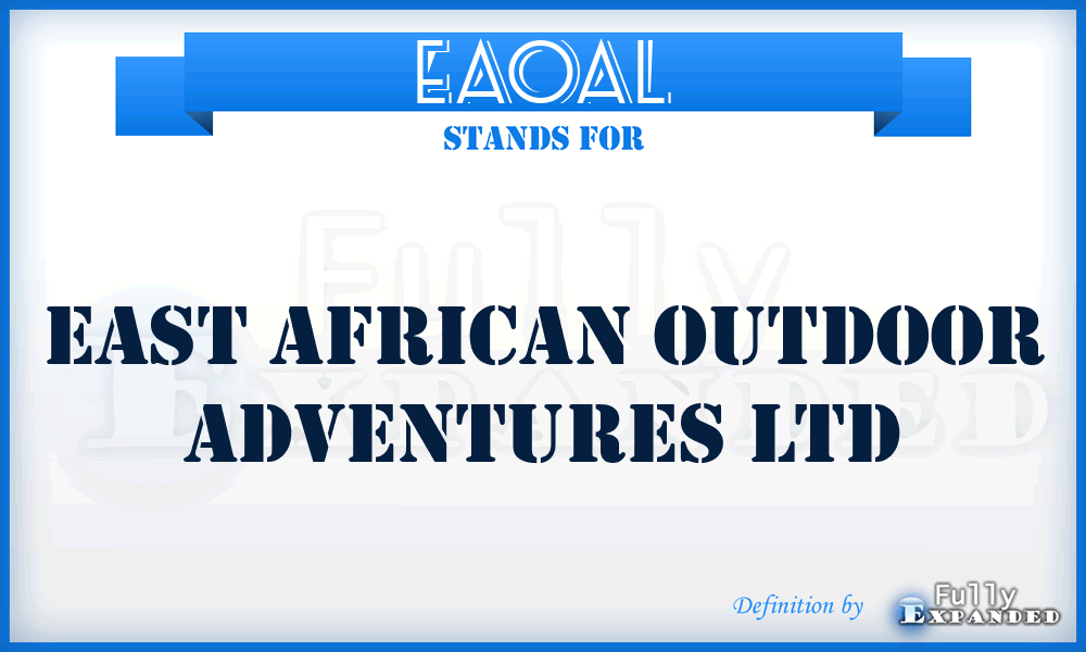 EAOAL - East African Outdoor Adventures Ltd
