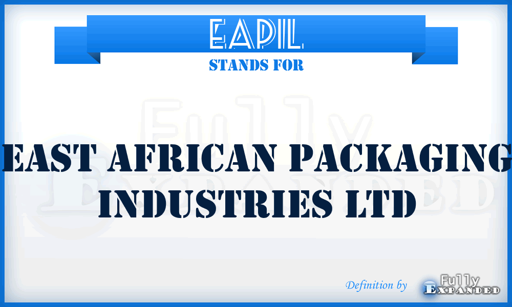 EAPIL - East African Packaging Industries Ltd