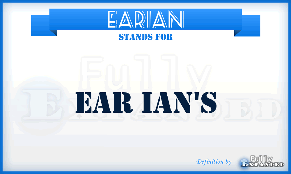 EARIAN - Ear Ian's