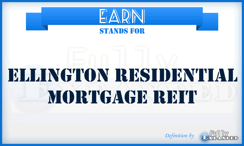 EARN - Ellington Residential Mortgage REIT